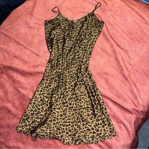 Leopard Print Slip Dress